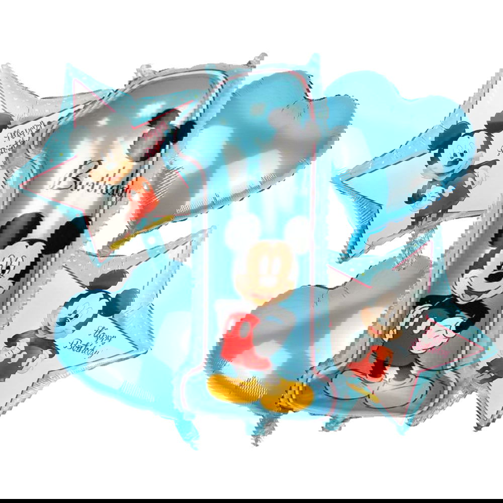 1st Birthday Mickey Mouse 5 Pcs Foil Balloons - Ardor UAE