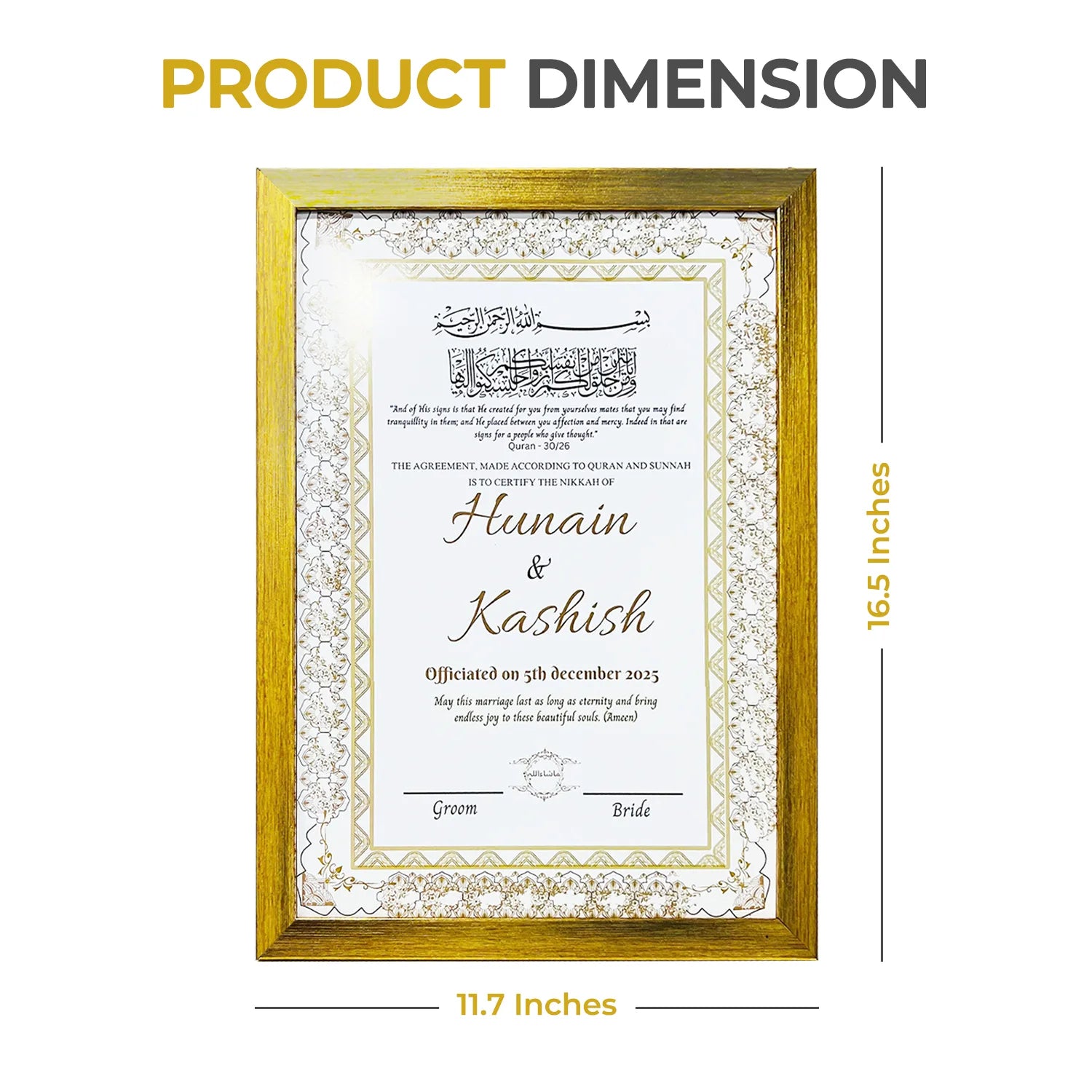 Customized Nikkah Frame