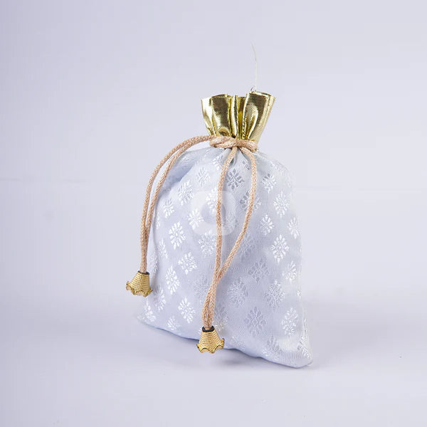 Pack of 50 Multi Color Jamawar Fabric Nikkah Pouches