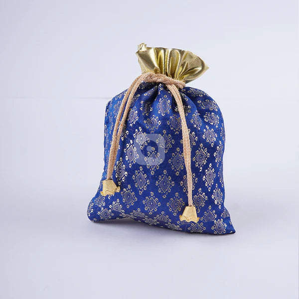 Pack of 50 Multi Color Jamawar Fabric Nikkah Pouches