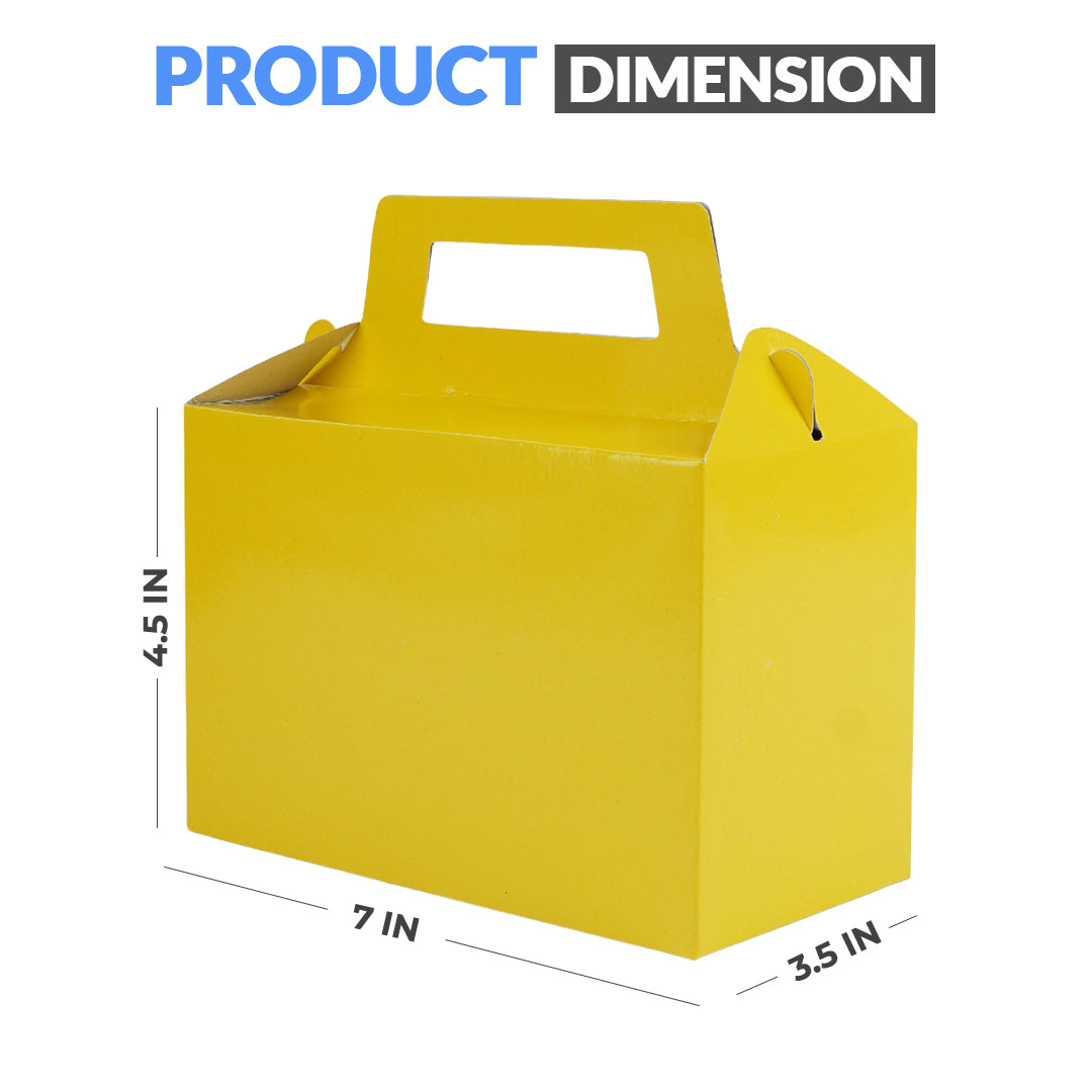 Pack of 10 - Yellow Color Goodie Boxes - Wedding, Party & Gift Packaging – Ardor UAE