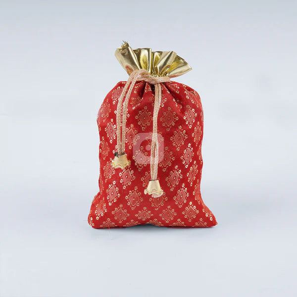 Pack of 50 Multi Color Jamawar Fabric Nikkah Pouches