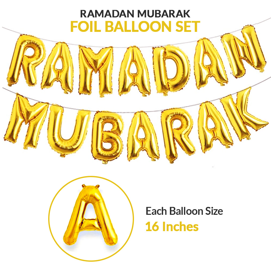 Ramadan Mubarak Foil Balloon Set - Ardor