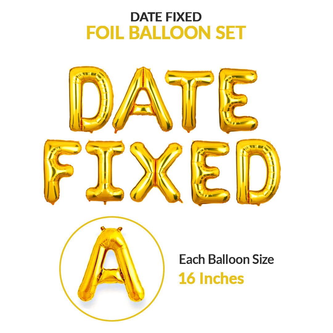Date Fixed Foil Balloons Set - Ardor