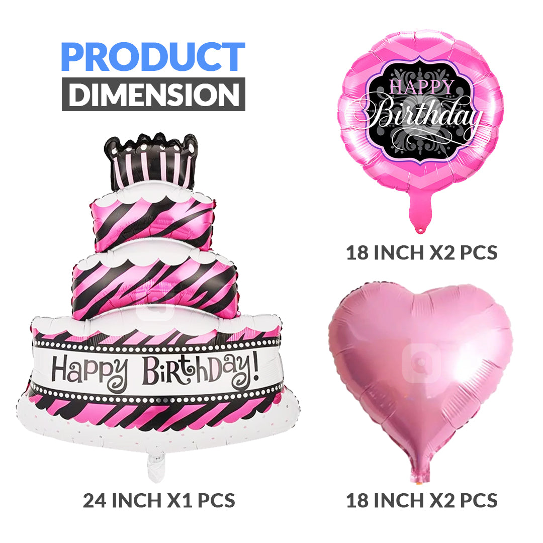 HBD Foil Balloons - 5 pcs Set - Ardor UAE