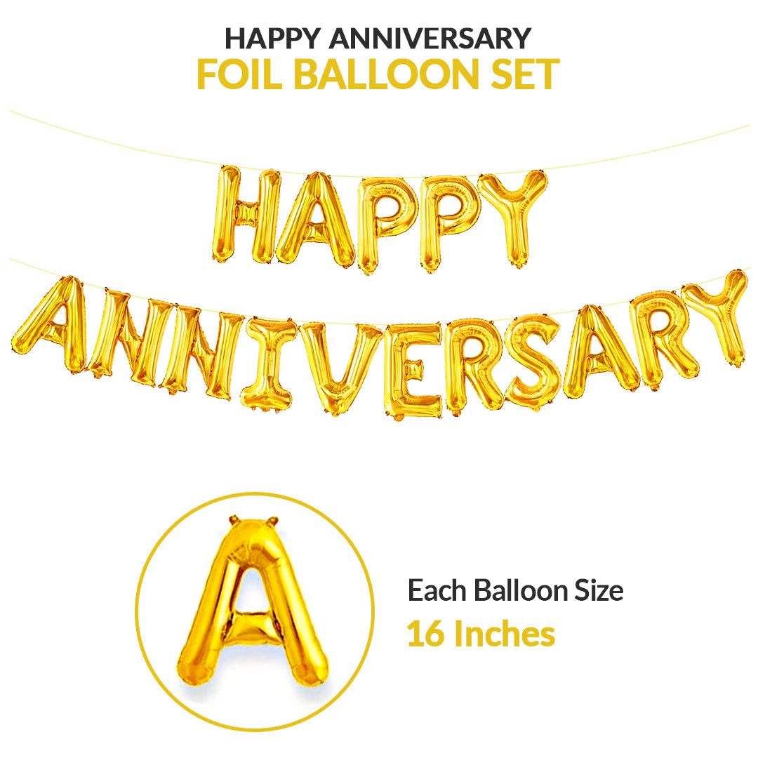 Happy Anniversary Foil Balloons Set - Ardor