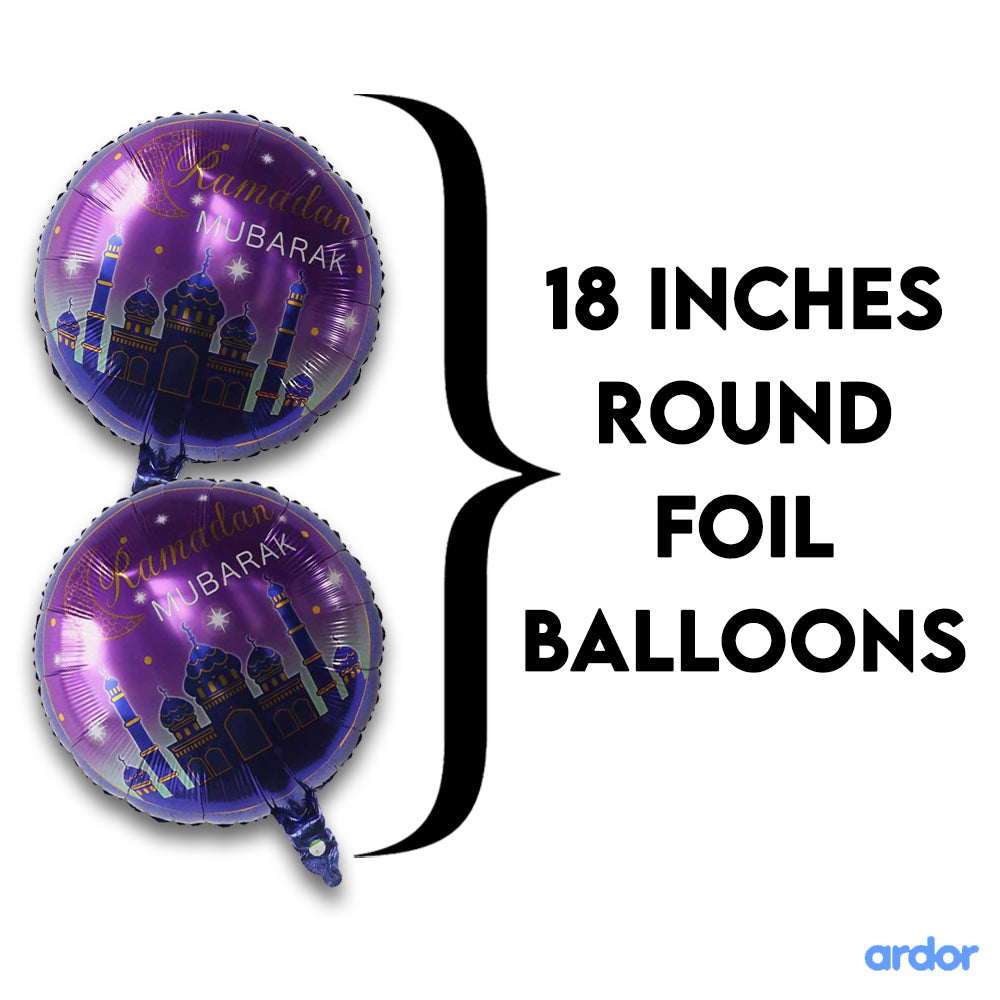 Ramadan Mubarak Foil Balloon Set