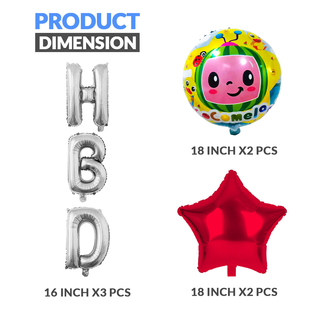 Cocomelon Foil Balloons - 7 pcs Set - Ardor UAE