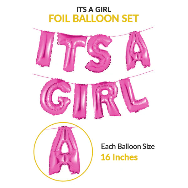 Its A Girl Foil Balloon Set - Ardor UAE