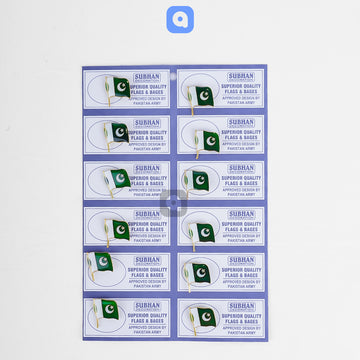 Pack of 12 - Pakistan flag Badges for 14th August Celebration - Ardor UAE