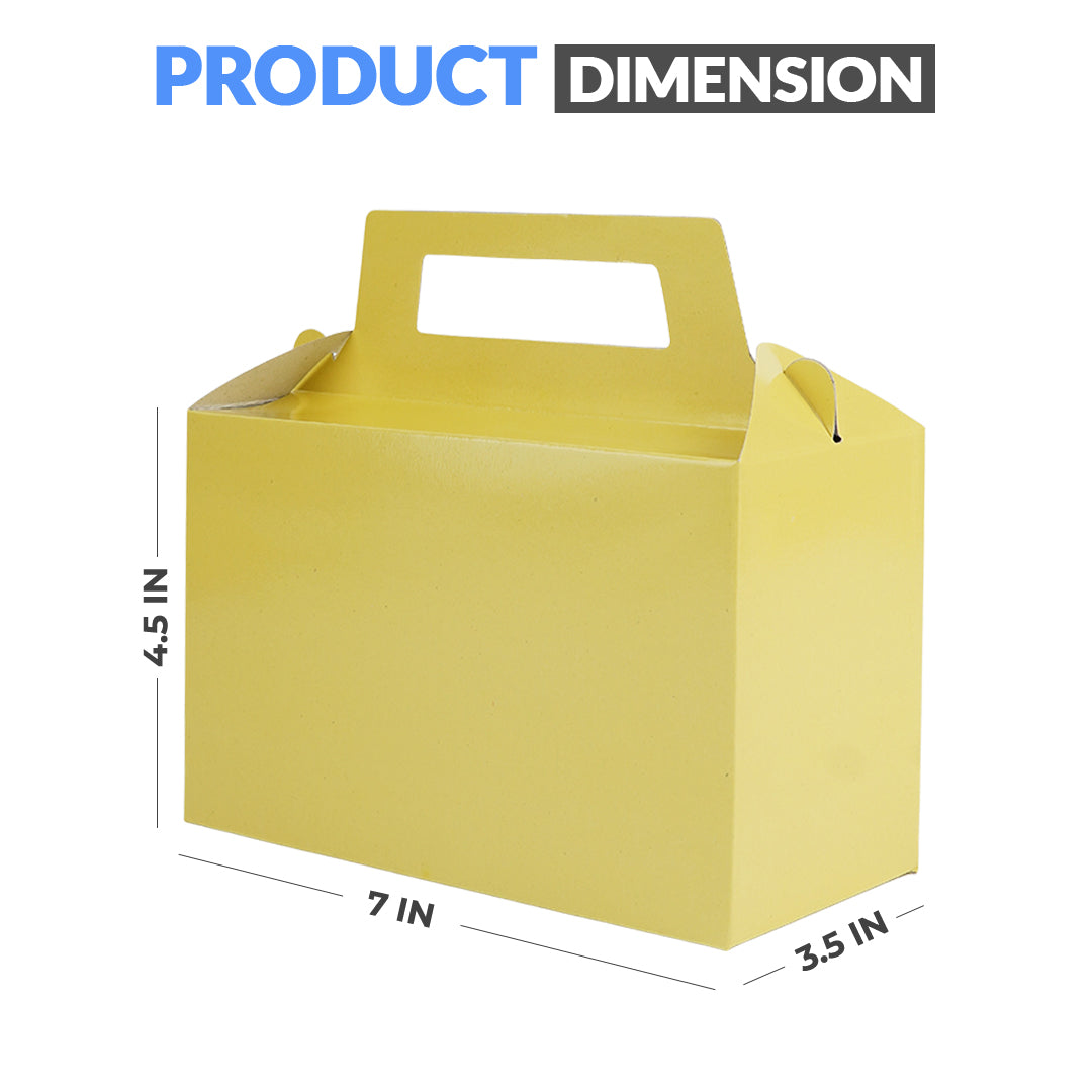 Pack of 10 - Marcon Yellow Color  Goodie Boxes - Wedding, Party & Gift Packaging – Ardor UAE