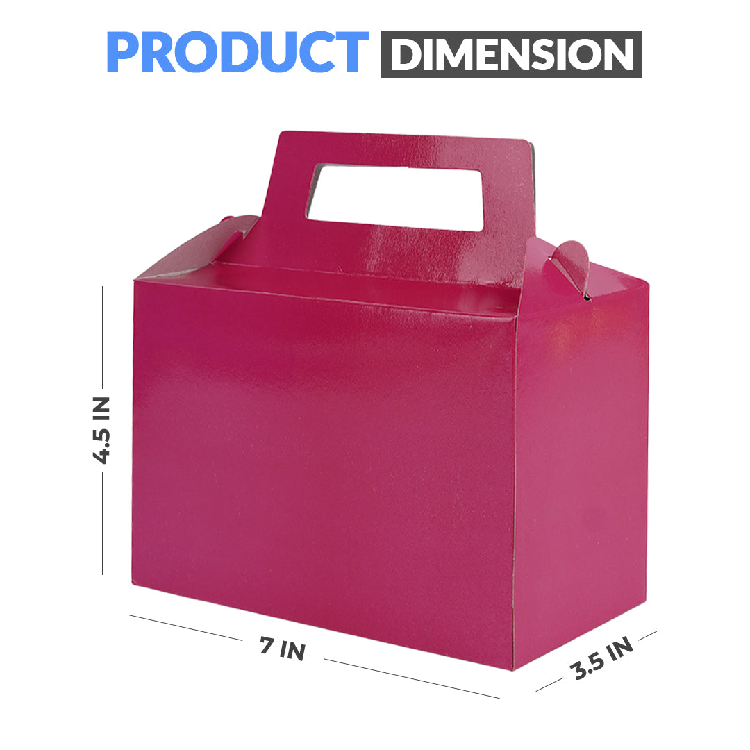 Pack of 10 - Hot Pink Color Goodie Boxes - Wedding, Party & Gift Packaging – Ardor UAE