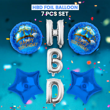 HBD Foil Balloons - 7 pcs Set - Ardor UAE
