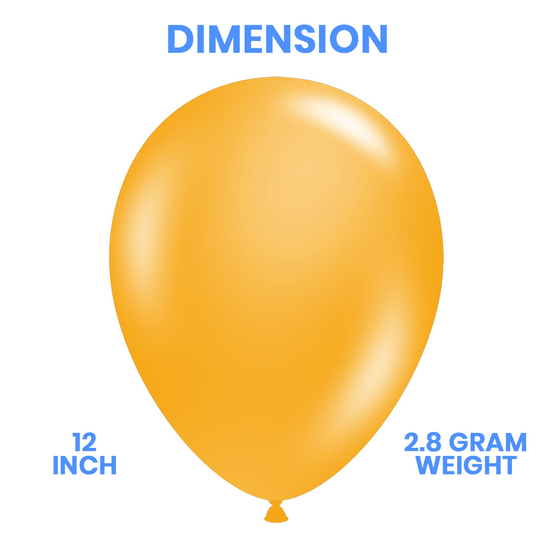 Mustard Latex Balloons – Pack of 100 for Birthday, Wedding & Event Decor - Ardor UAE