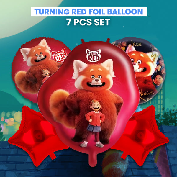Turning Red Foil Balloon - 7 Pcs Set -  Ardor UAE