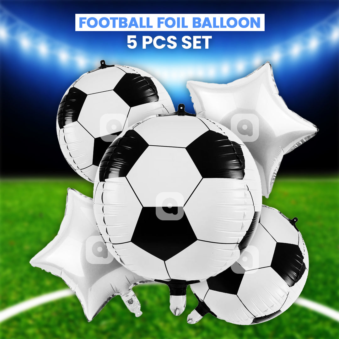 Football Foil Balloon - 5 Pcs Set - Ardor UAE