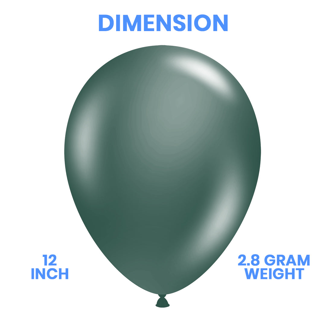 Dark Green Latex Balloons – Pack of 100 for Birthday, Wedding & Event Decor