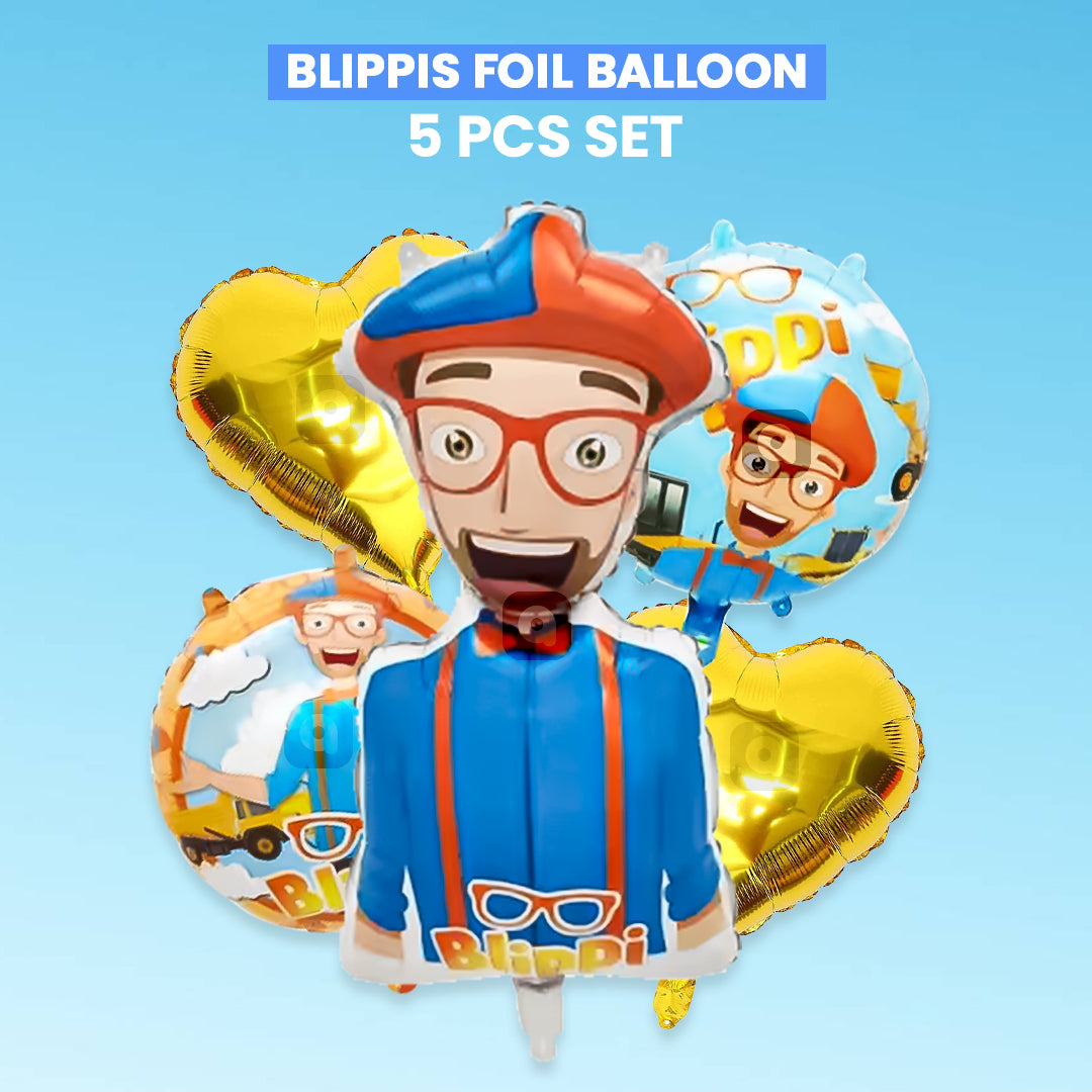 Blippi Foil Balloon - 5 pcs Set - Ardor UAE