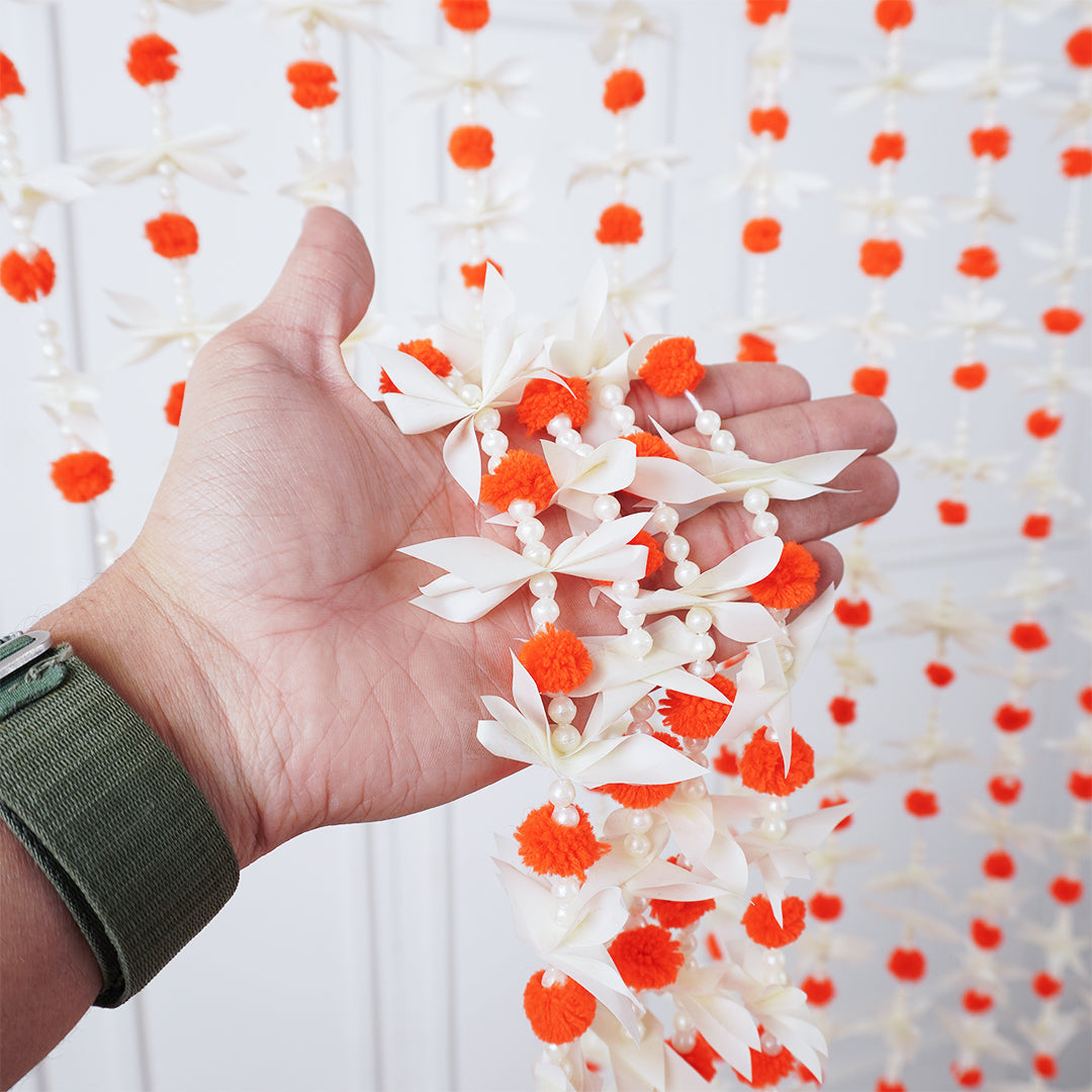 12 pcs - Small Pom Pom Garlands for Wedding Decoration - Ardor UAE