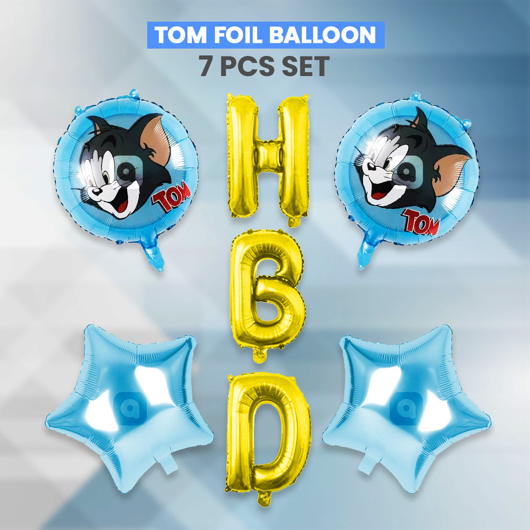 Disney Cartoon Tom Foil Balloons - 5 pcs Set