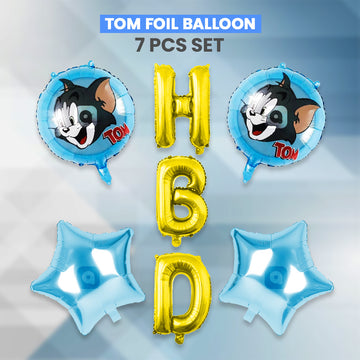 Disney Cartoon Tom Foil Balloons - 5 pcs Set
