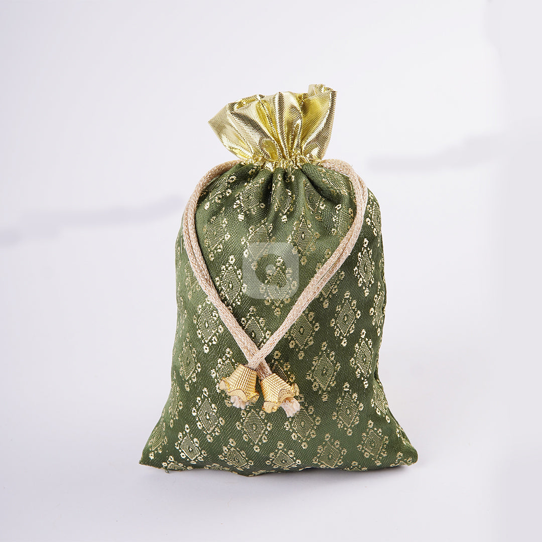Multi Colors Jamawar fabric Pouches for Nikkah & Wedding - Ardor UAE