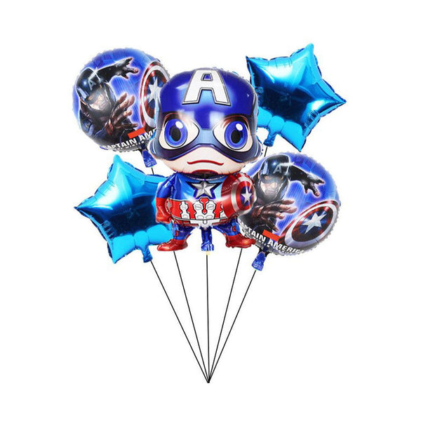 5Pcs Captain America Foil Balloon Sets - Ardor UAE