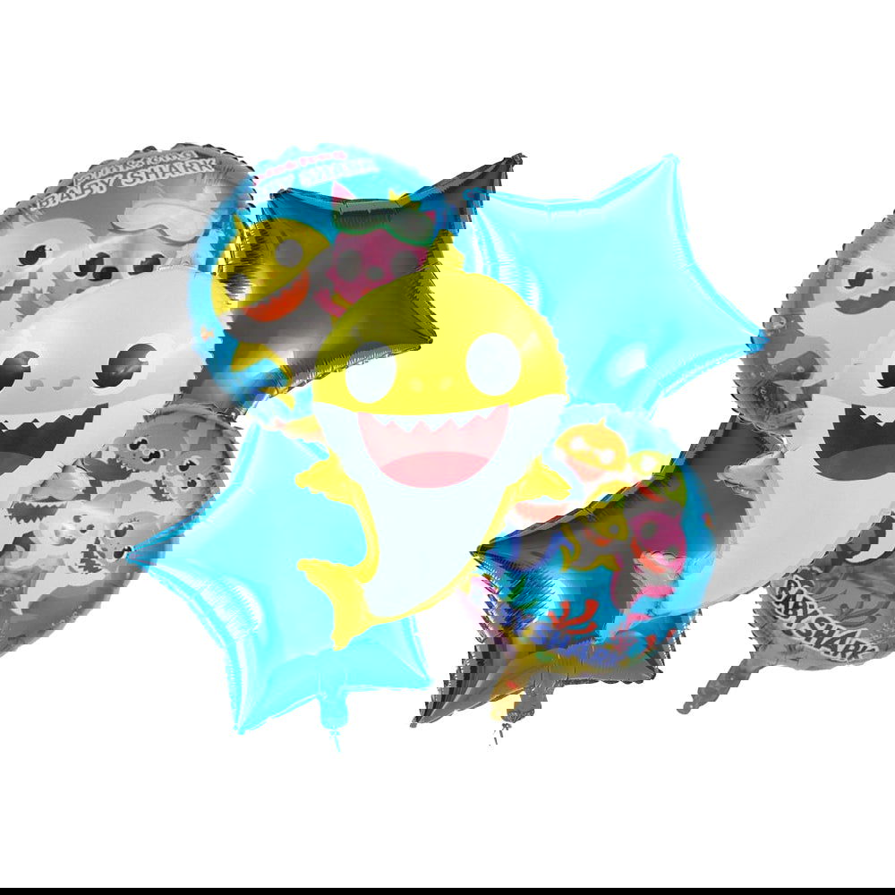 5 Pcs Baby Shark Foil Balloon Set - Ardor UAE