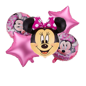 5 Pcs Minnie Mouse Foil Balloons Set - Ardor UAE
