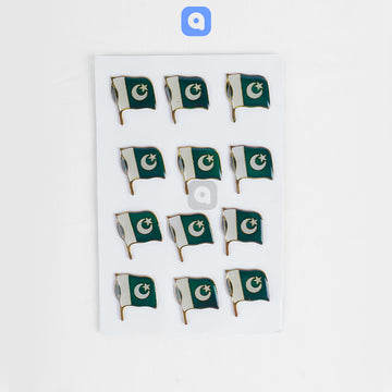Pack of 12 - Pakistan Flag Badges - Magnetic Badges - Ardor UAE