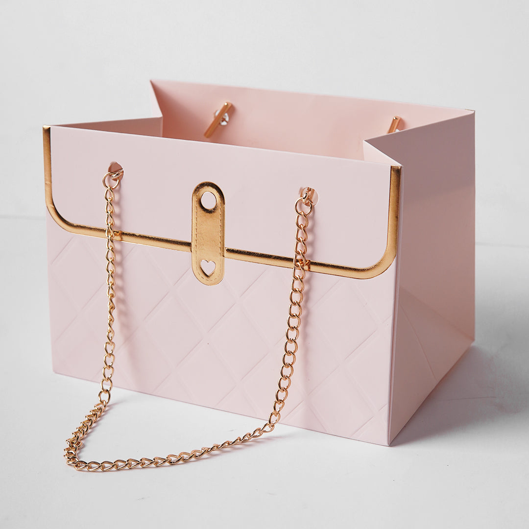 Quilted Flower Gift Boxes with Golden Chains 1 Pcs - Ardor