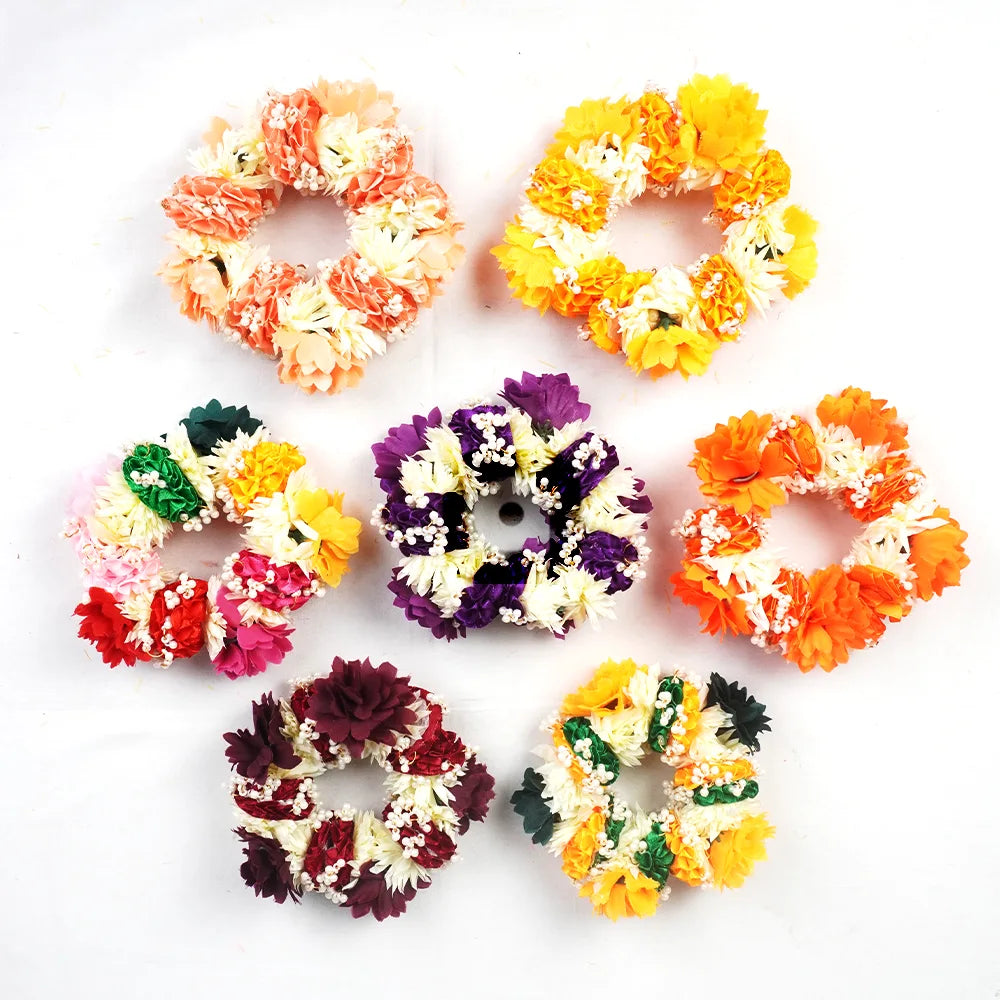 2 Pcs Artificial Flower Multi Color Hand Bangles Gajray- Ardor UAE