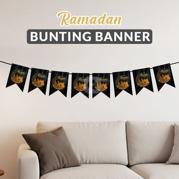 Ramadan Kareem Decorative Bunting Banner – Islamic Hanging Party Decor