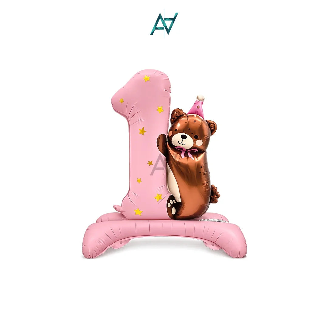 Num 1 Teddy Foil Balloon