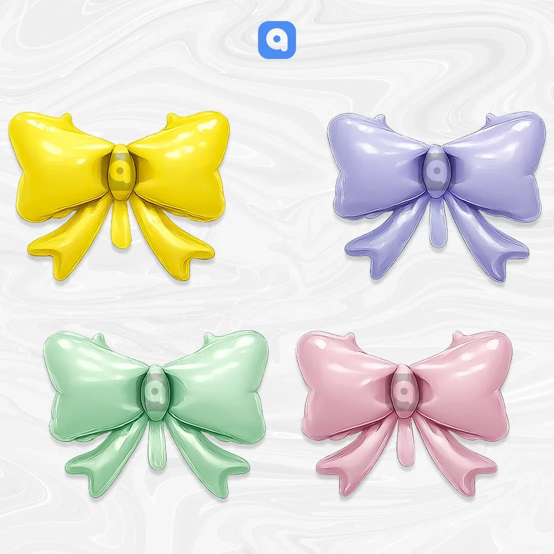 Ribbon Bow Foil Balloon