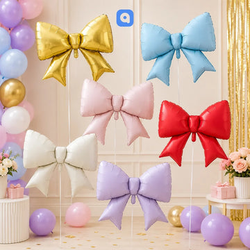 Ribbon Bow Foil Balloon