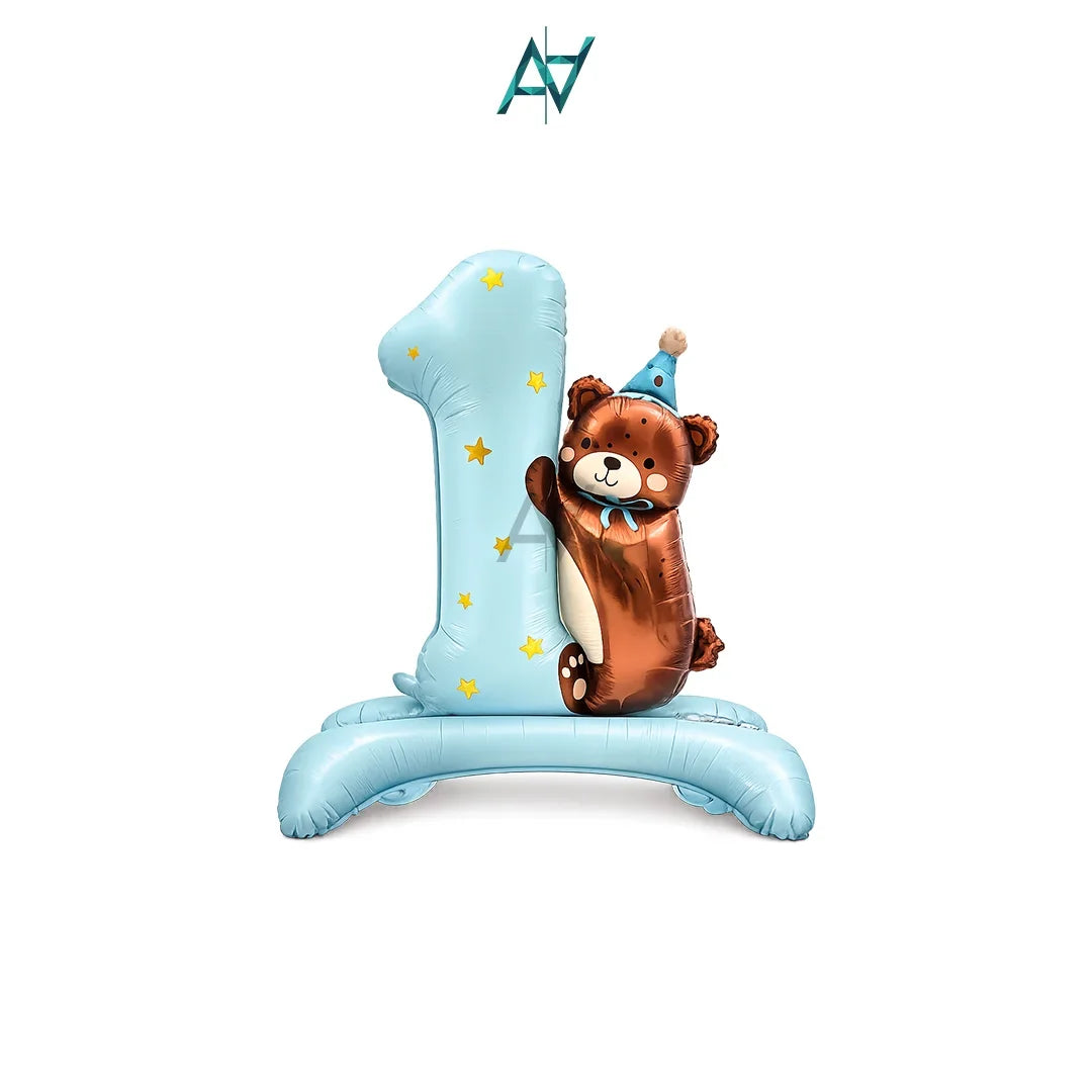 Num 1 Teddy Foil Balloon