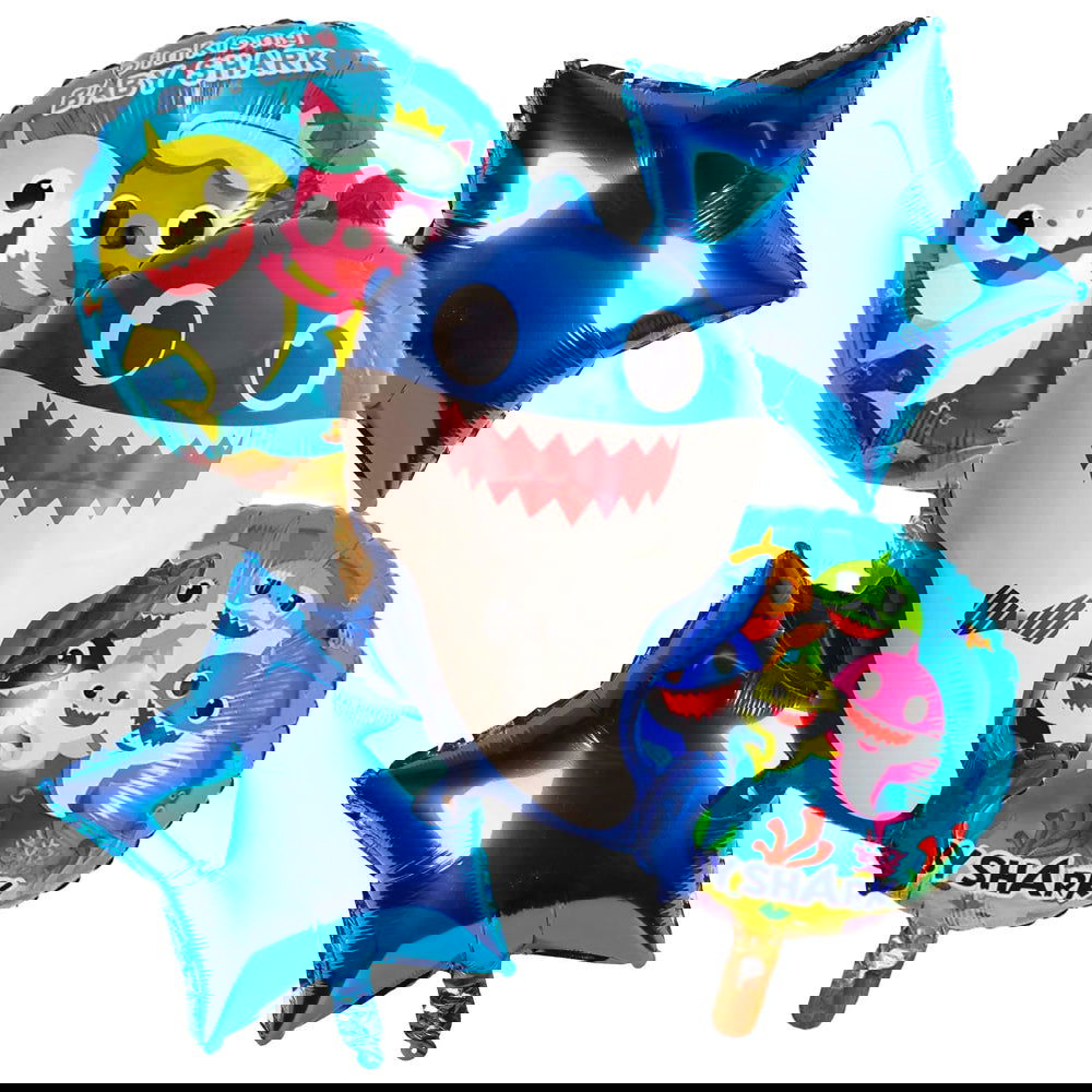 Baby Shark 5 Pcs Foil Balloons Set - Ardor UAE