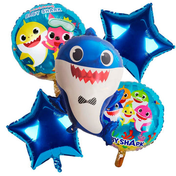 Baby Shark 5 Pcs Foil Balloons Set - Ardor UAE