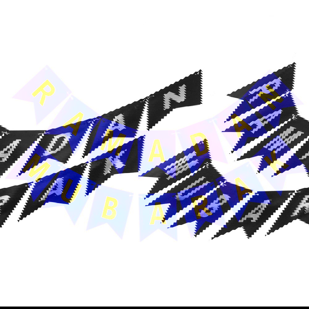 Blue Ramadan Mubarak Bunting - Ardor