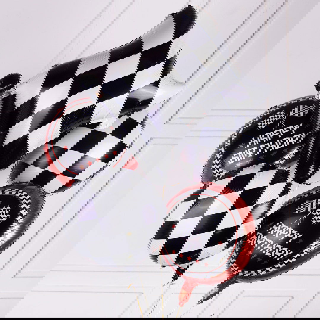 Checker Flag Foil Balloon 5 Pcs Set - Ardor UAE