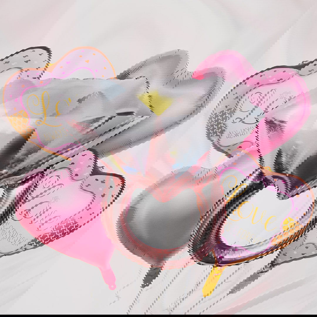 Diamond Ring Foil Balloons 5 Pcs Set - Ardor UAE