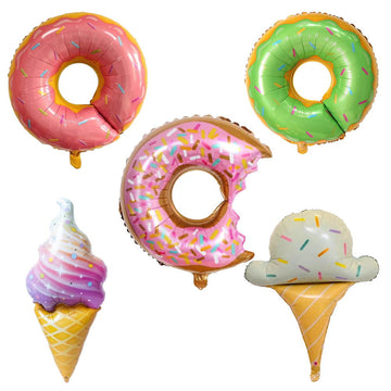 Donuts & Ice creams 5 Pcs Foil Balloons Set - Ardor UAE