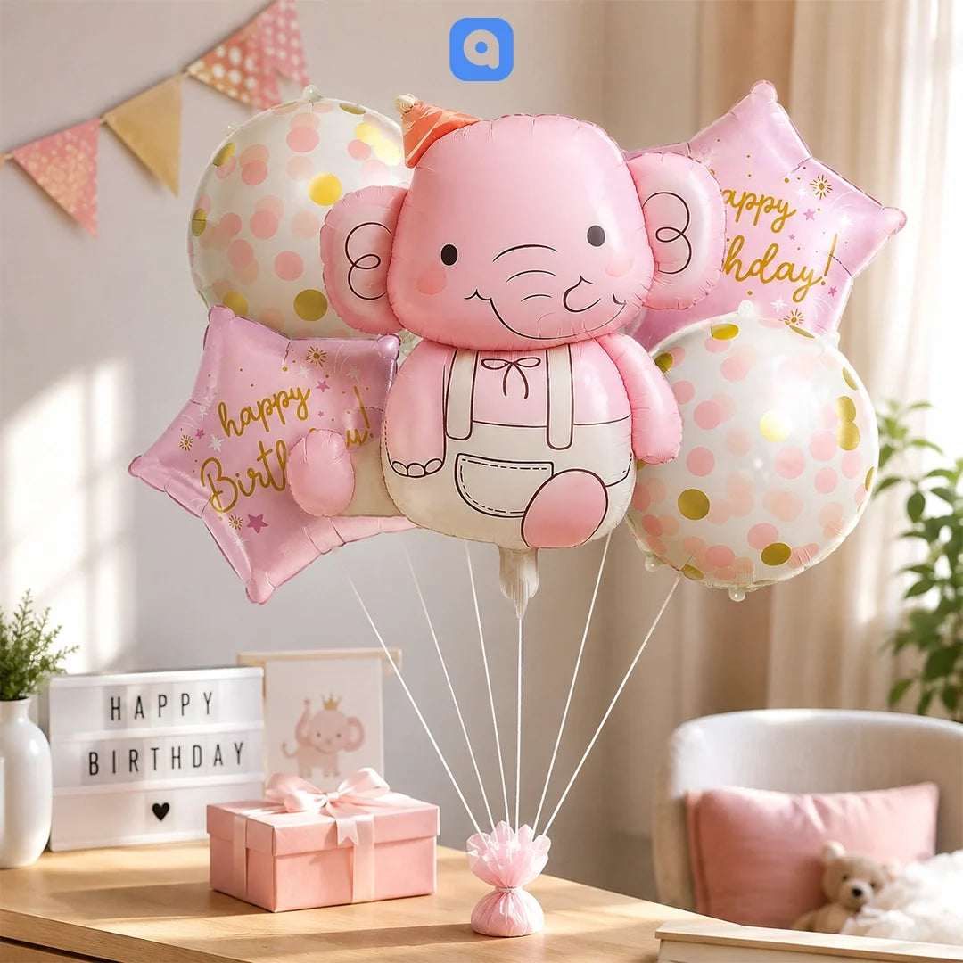 Elephant Foil Balloon Set