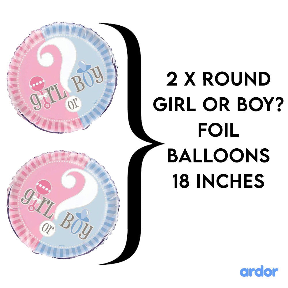 Gender Reveal Foil Balloon 5 Pcs Set - Ardor UAE