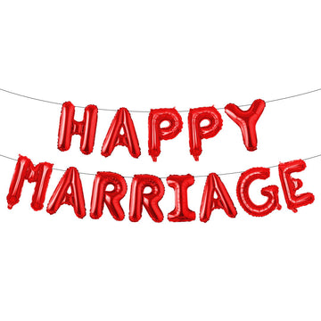 Happy Marriage Foil Balloon 13 Pcs Set - Ardor