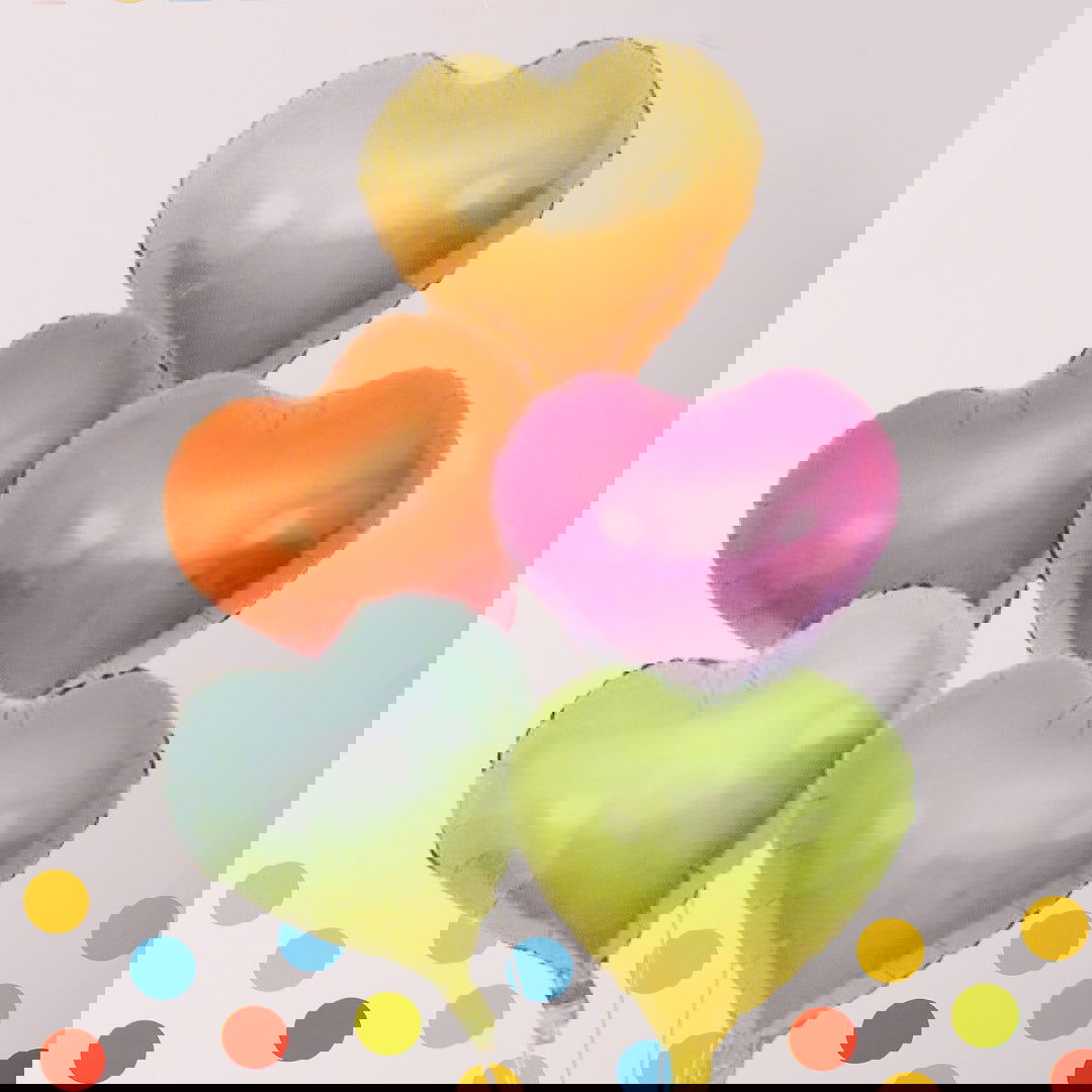 Heart Foil Balloons 5 Pcs Set - Ardor UAE