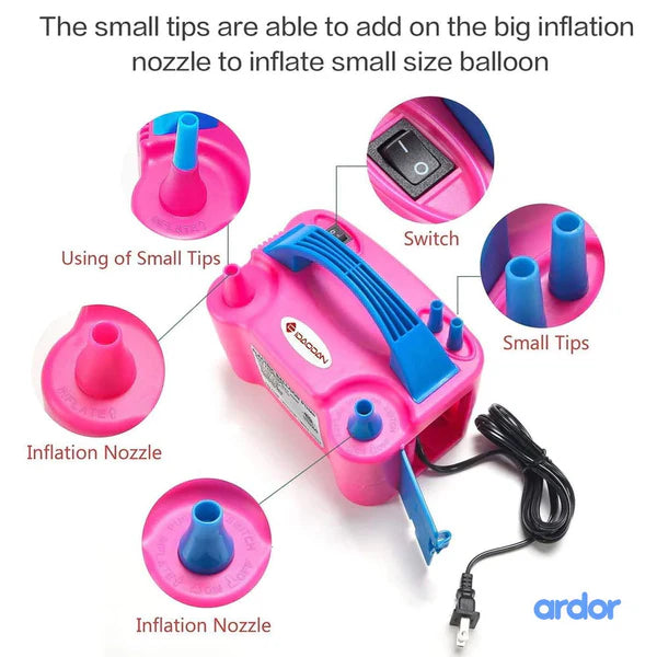 Double Nozzle Electric Balloon Pump – Fast Balloon Inflator – Ardor UAE