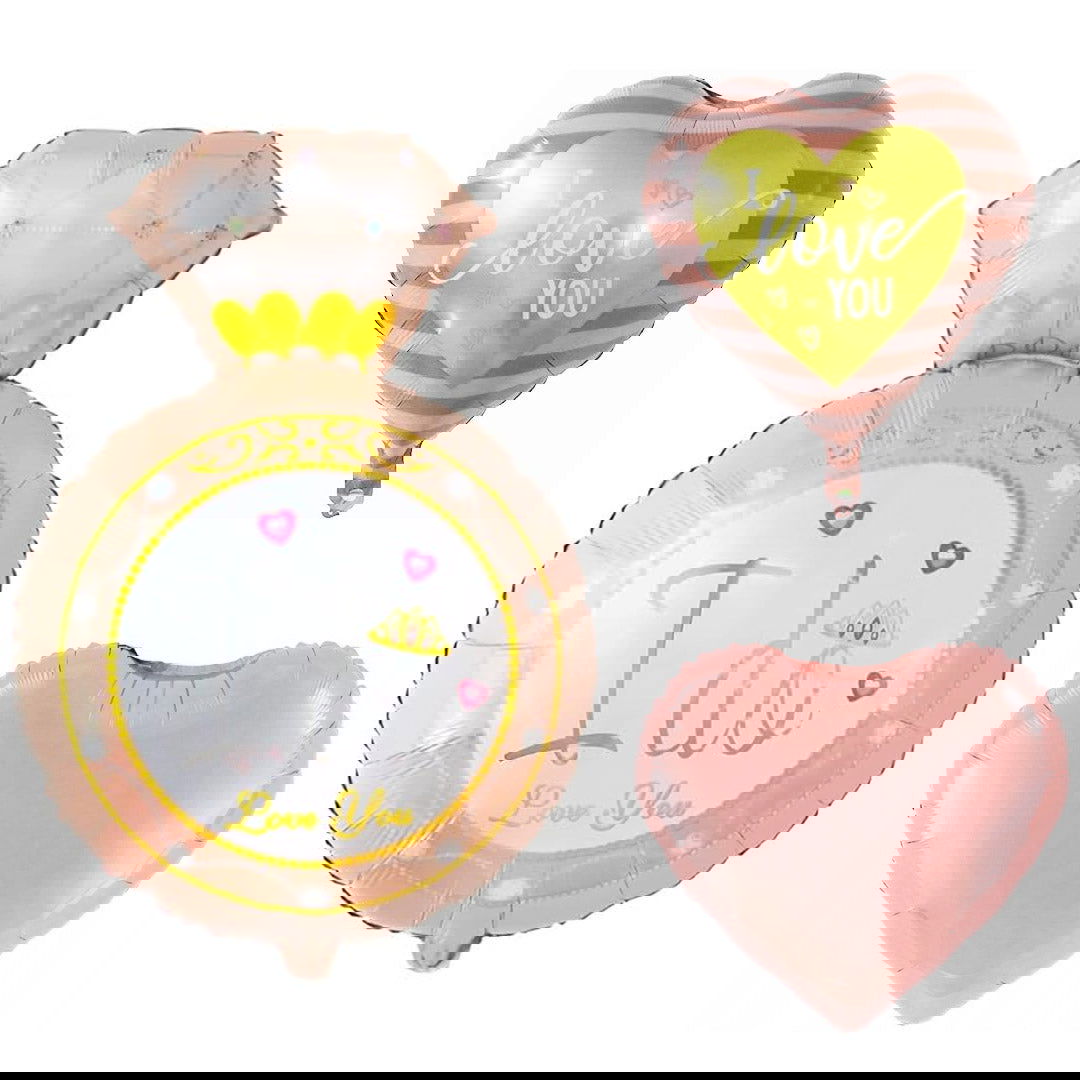 I Do Ring Foil Balloons 5 Pcs Set - Ardor UAE