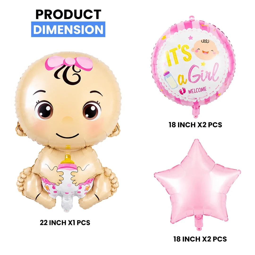 Its a Girl Foil Balloon Set
